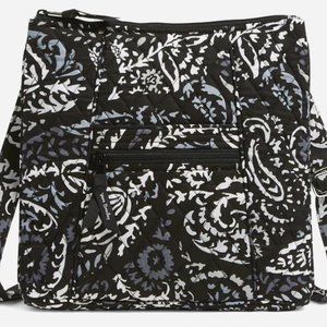 Vera Bradley Hipster Handbag Mailbag Crossbody Bag in Paisley Noir NWT